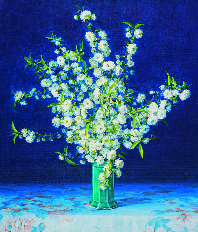Hoon Chill Kwon, ‘Still life - Flowers’, 1995, Painting, Oil on canvas, Gallery Doll