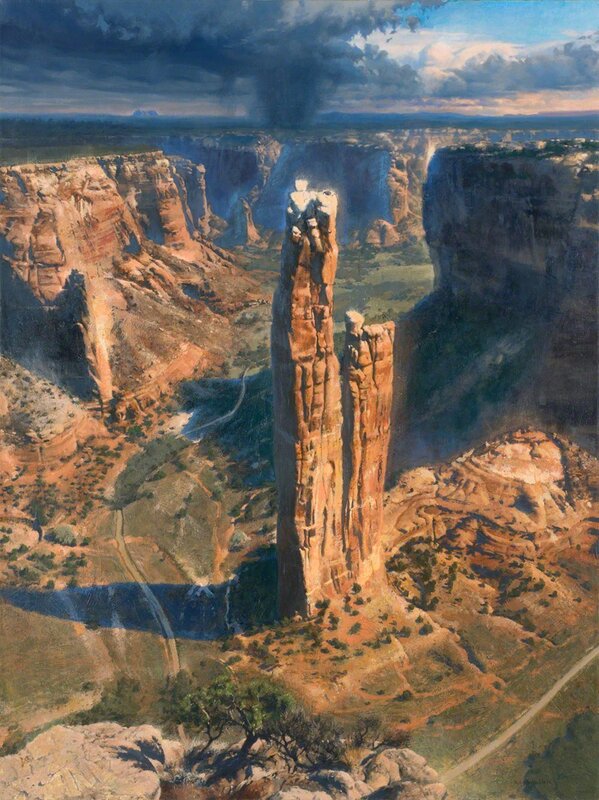 Bob Stuth-Wade, ‘Spider Rock, Canyon de Chelly’, 2018, Painting, Acrylic on canvas, Valley House Gallery & Sculpture Garden