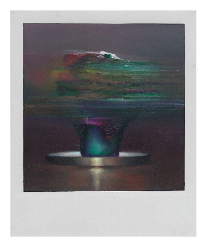 Martí Cormand, ‘Gold Tray’, 2019, Painting, Oil on Polaroid, Espacio Mínimo
