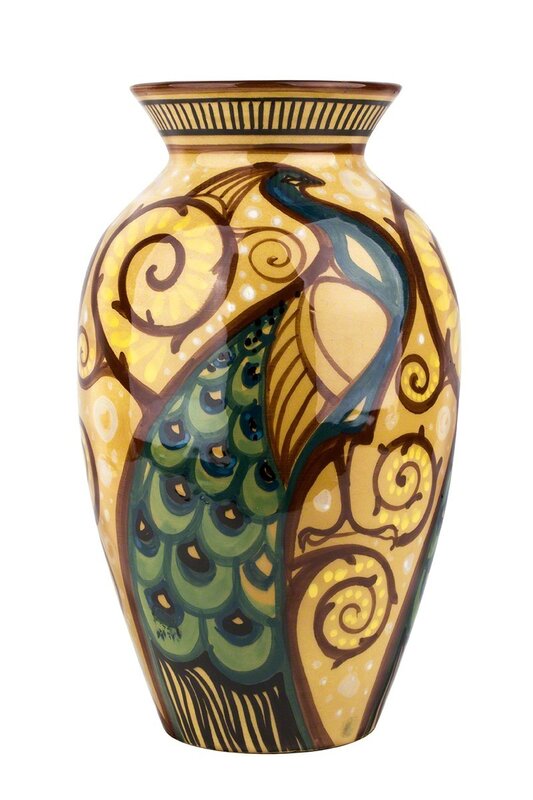 Rodriguez, ‘Vase with peacocks and vegetable girals’, Design/Decorative Art, Painted ceramic, Bertolami Fine Arts
