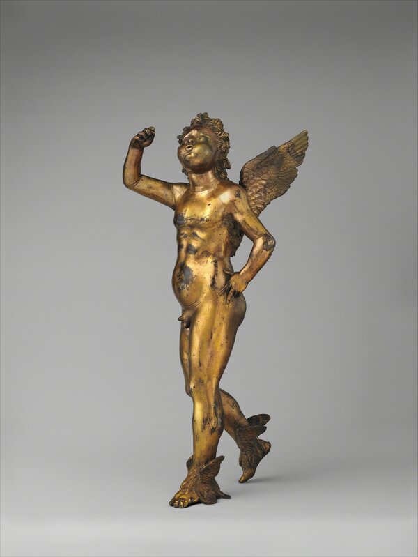 Circle of Donatello, ‘Sprite’, ca. 1432, Sculpture, Gilt bronze, The Metropolitan Museum of Art