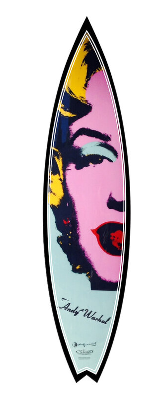 Andy Warhol, ‘Marilyn Seafoam’, 2012, Ephemera or Merchandise, Polyester resin, Swallow Tail, digital print on Fibreglass surfboard, The Drang Gallery