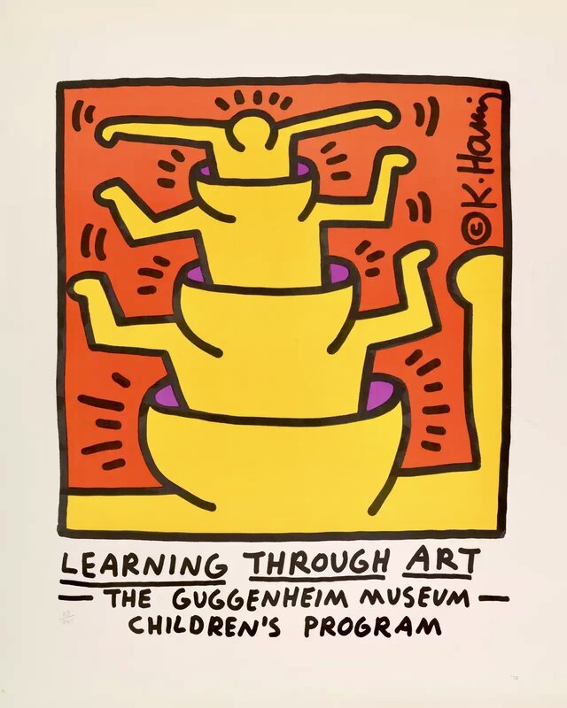 Keith Haring, ‘Keith Haring Learning Through Art’, 1999, Print, Lithograph in colors, Lot 180 Gallery