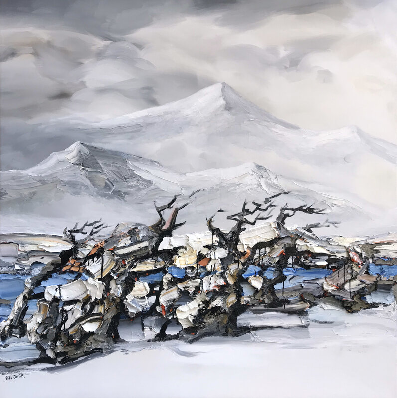 Palla Jeroff, ‘Snow Capped Mountain’, 2019, Painting, Impasto Oil on Canvas, Wentworth Galleries