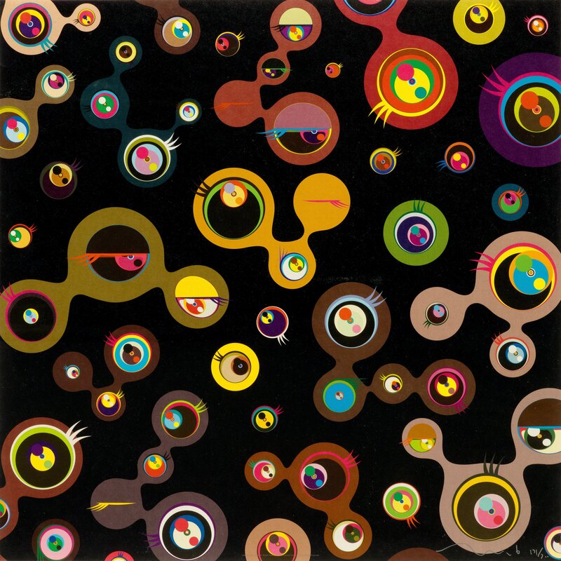 Takashi Murakami, ‘Jelly fish Eyes - Black 4’, 2006, Print, Colour offset lithograph, Koller Auctions