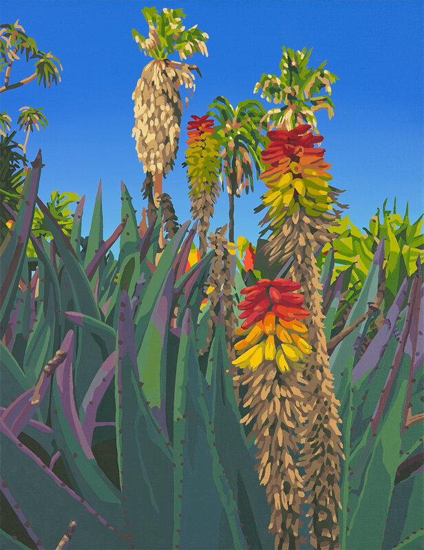 Lindsey Warren, ‘Huntington Aloe Bloom’, 2020, Painting, Oil on canvas, Billis Williams Gallery