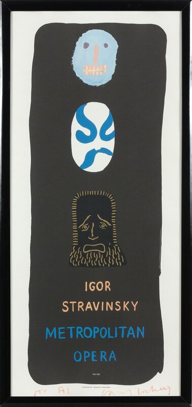 David Hockney, ‘IGOR STRAVINSKY, METROPOLITAN OPERA (B. 104)’, 1981, Print, Color lithograph, Doyle