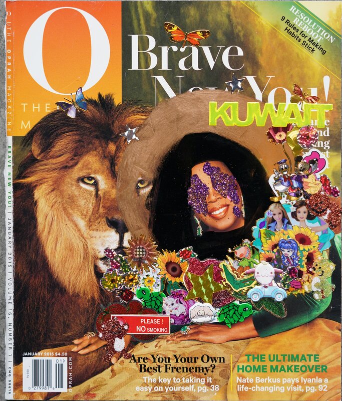 Kuki Jijo, ‘Oprah’, 2019, Mixed Media, Mixed Media on Magazine Cover, Contemporary Art Platform Kuwait