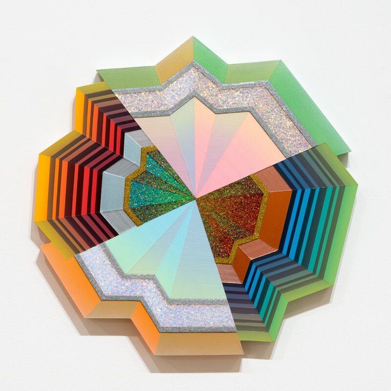 Laura Payne, ‘Radial 72’, 2022, Painting, Acrylic and glitter on panel, Galerie Robertson Arès