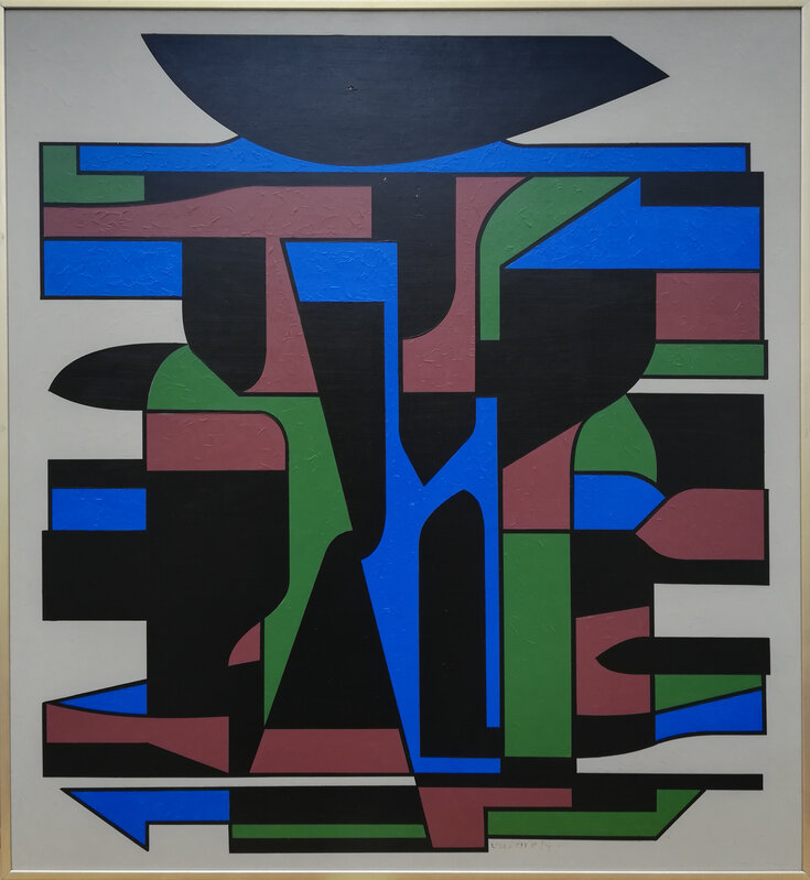Victor Vasarely, ‘Vidje’, 1952, Painting, Oil on wood, Mark Hachem Gallery