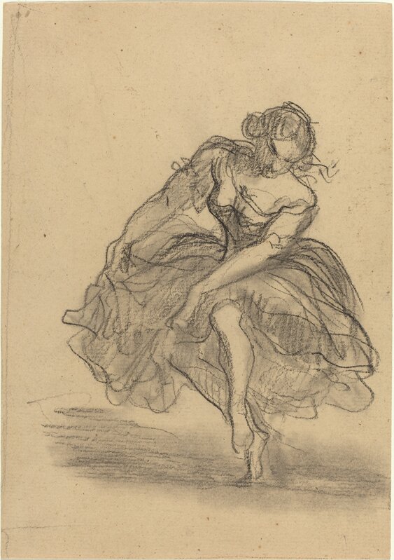Honoré Daumier, ‘Dancer’, Drawing, Collage or other Work on Paper, Crayon over charcoal on laid paper, National Gallery of Art, Washington, D.C.