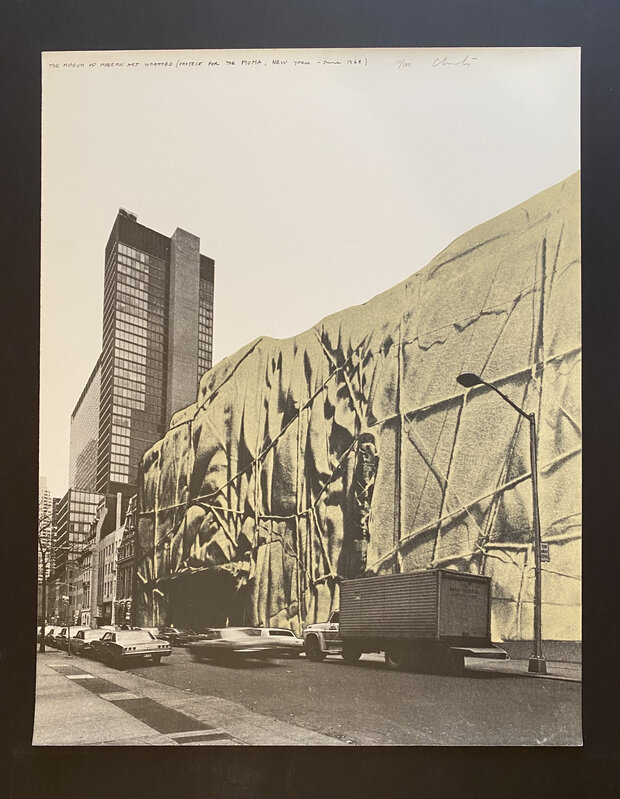 Christo, ‘The Museum of Modern Art-Wrapped (Project for the Museum of Modern Art New York - June 1968)’, 1971, Print, Lithograph, Georgetown Frame Shoppe