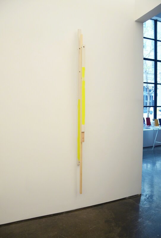Russell Maltz, ‘S.P. / SCR-17 #315N, Needle Series’, 2015, Painting, Day-Glo enamel on 3 wood pieces suspended from a galvanized nail, Minus Space