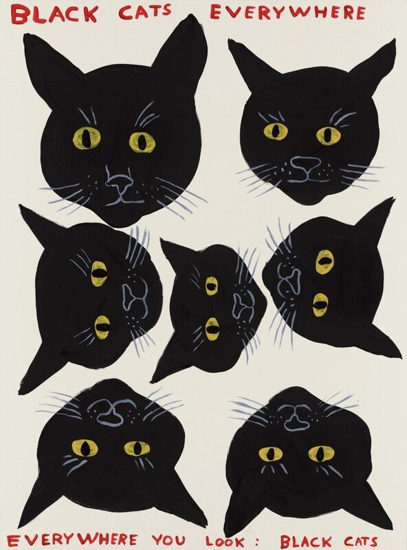 David Shrigley, ‘Black Cats’, 2021, Print, Screenprint in colours, GSAA
