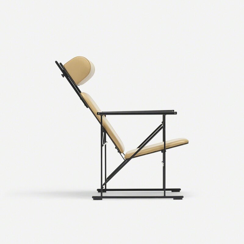 Yrjö Kukkapuro, ‘A500 lounge chair’, 1985, Design/Decorative Art, Enameled steel, leather, lacquered wood, plastic, Rago/Wright/LAMA/Toomey & Co.