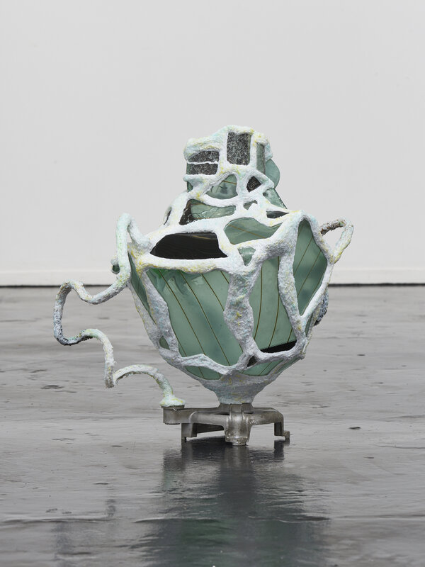 Hugo Laporte, ‘ACAB series: Monumental Vase / Alien-Antique Style’, 2020, Sculpture, Burned windshield glass, hand 3D print, metal engine part, wax (glass, metal, PLA, wax), NıCOLETTı