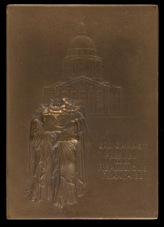 Louis-Oscar Roty, ‘The Body of President Sadi Carnot Borne to the Panthéon [obverse]’, 1894, Sculpture, Bronze, National Gallery of Art, Washington, D.C.