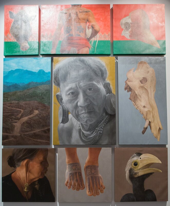 Tan Wei Kheng, ‘Voices of Hope’, 2013, Painting, Oil on canvas, 9 pieces, Singapore Art Museum (SAM)