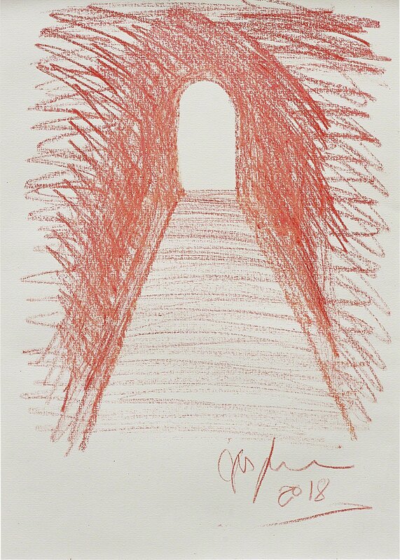 Anish Kapoor, ‘Untitled’, 2018, Drawing, Collage or other Work on Paper, Wax crayon on paper, Phillips