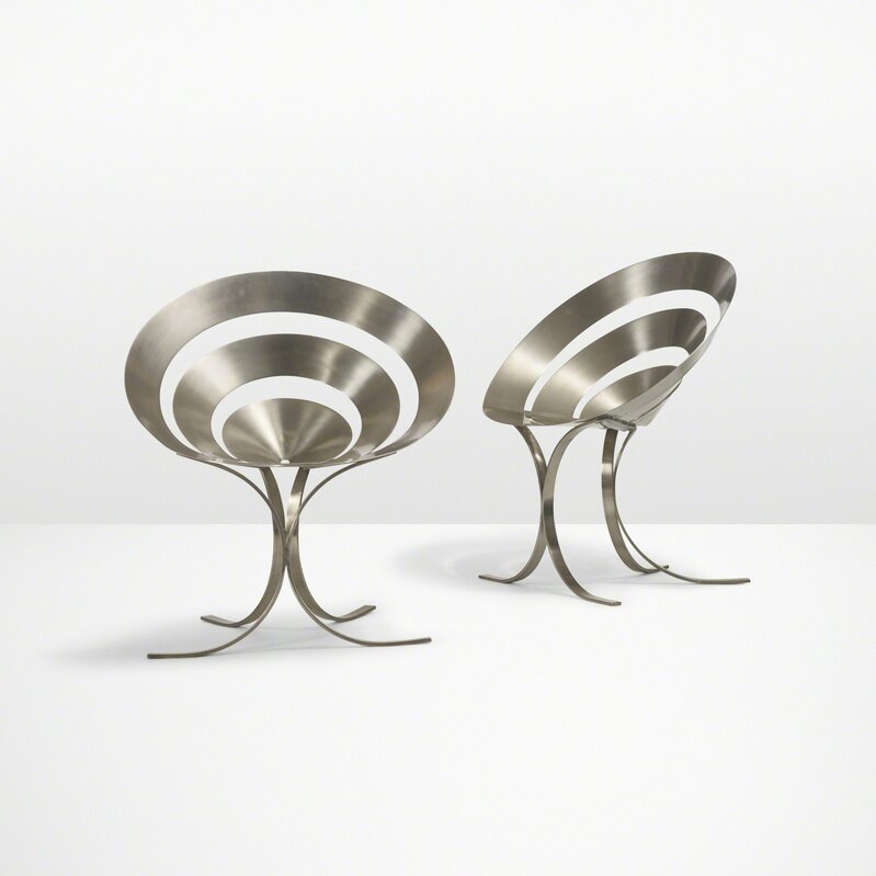 Maria Pergay, ‘Important pair of Ring chairs’, 1968, Design/Decorative Art, Stainless steel, Rago/Wright/LAMA