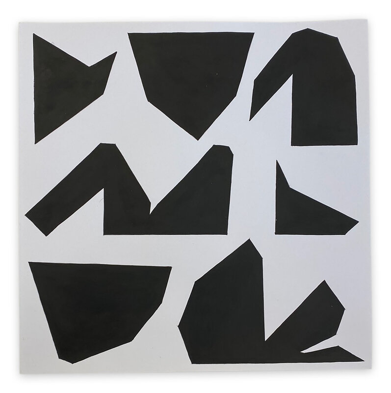 Ulla Pedersen, ‘Cut-Up Paper 2002 (Abstract painting)’, 2020, Painting, Acrylic on paper, IdeelArt
