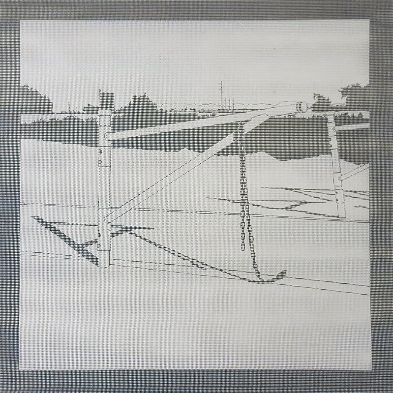 Elizabeth Ferrill, ‘Illusion #3’, 2018, Print, Rubylith screen print on wire mesh, Michael Warren Contemporary