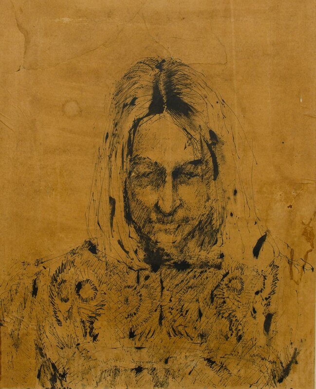 Arthur Monroe, ‘Portrait of Diano’, Unknown, Drawing, Collage or other Work on Paper, Ink drawing, The Art Collection of the University of Agder