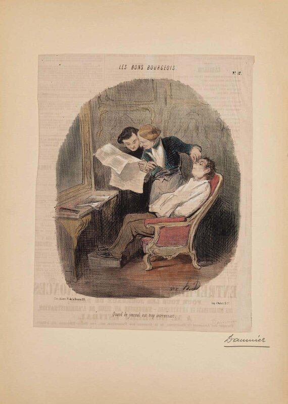 Honoré Daumier, ‘The Good Bourgeois’, 19th century, Reproduction, Lithograph on paper., Wallector