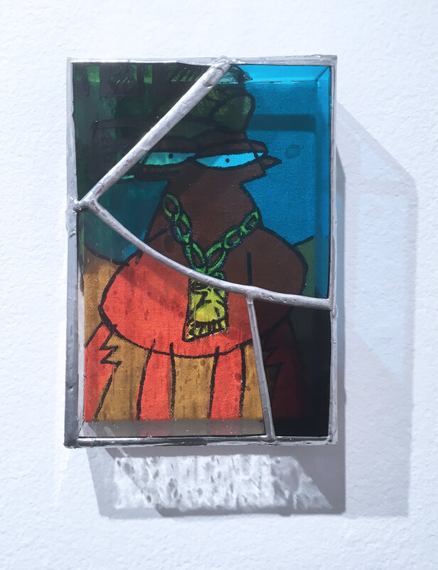 TF DUTCHMAN, ‘Lumberjack’, 2020, Painting, Acrylic and stained glass on canvas, Deep Space Gallery