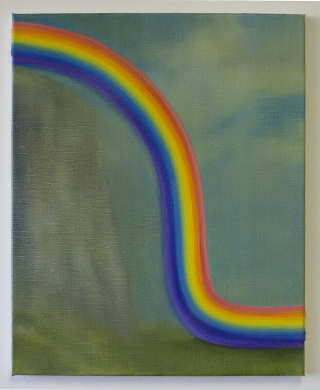 Jeremy Shockley, ‘Rainbow Jumps Off An Old Faded Cliff... Survives’, 2016, Painting, Oil on Linen, BEYOND THE STREETS