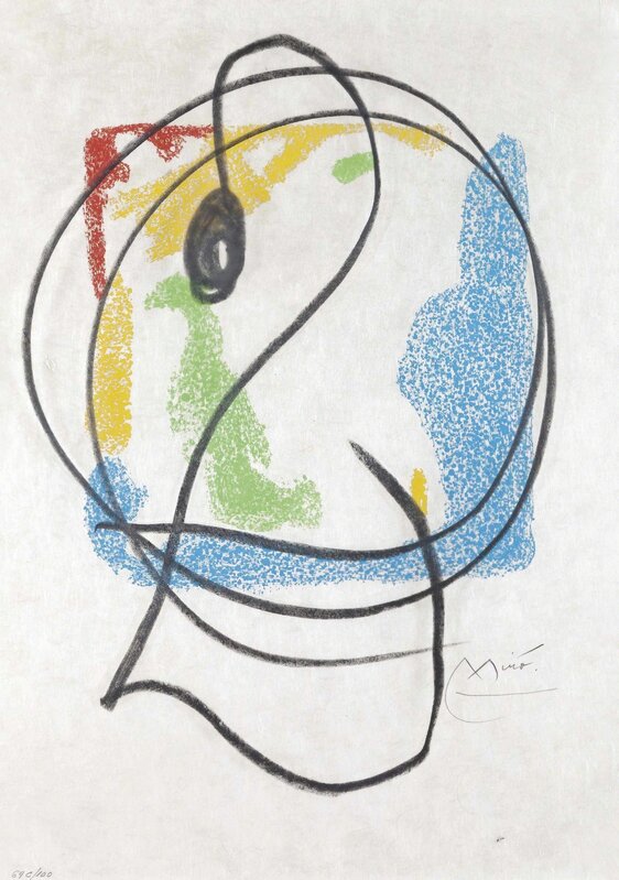 Joan Miró, ‘Les Essències de la Terra’, 1968, Print, Lithograph in colors with hand-coloring in black, on Japon paper, Christie's