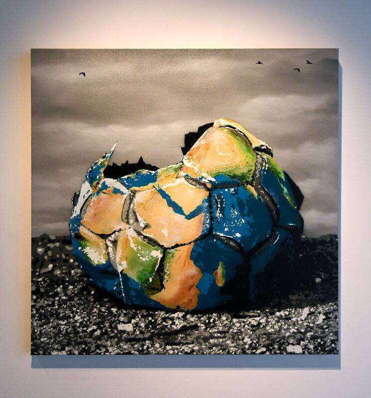 Kurar, ‘World cup’, 2022, Painting, Stencil and acrylic on canvas, Mazel Galerie