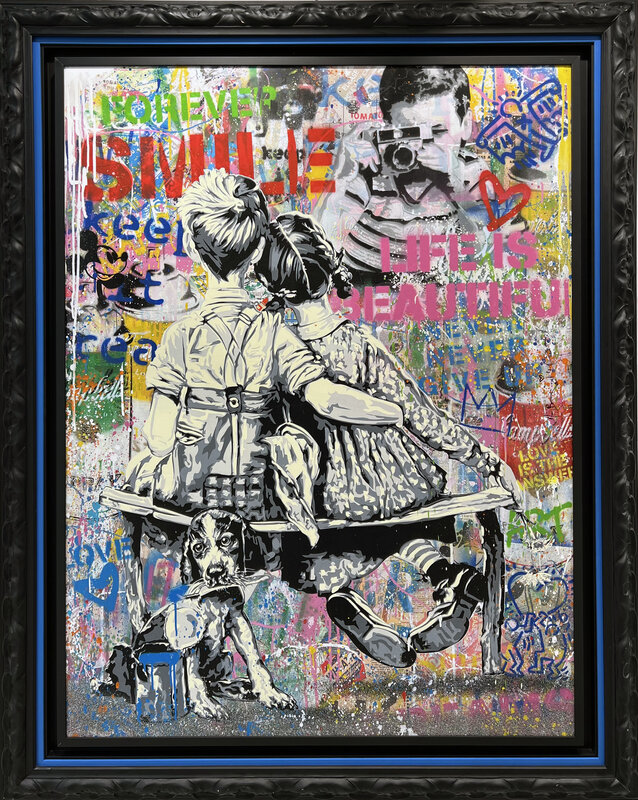 Mr. Brainwash, ‘Work Well Together’, 2020, Mixed Media, Silkscreen and mixed media on paper, The Art Dose 