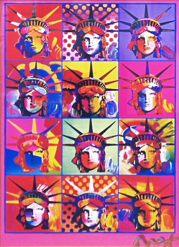 Peter Max, ‘LIBERTY AND JUSTICE FOR ALL’, 2001, Painting, MIXED MEDIA ON PAPER, Gallery Art