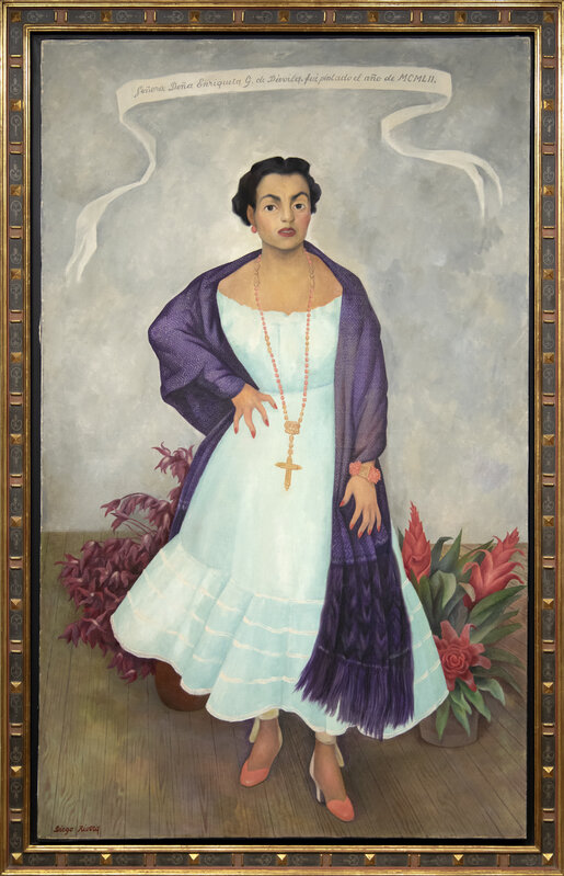 Diego Rivera, ‘Portrait of Enriqueta G. Dávila’, 1952, Painting, Oil on canvas, Heather James Fine Art