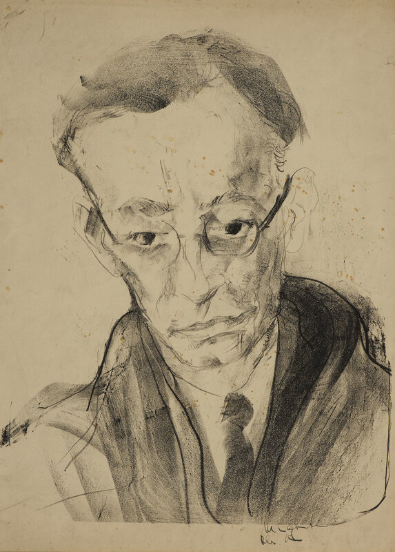 Margarete Marks nee Heymann, ‘Dr Barnett Stross MP’, 1936, Print, Lithograph on paper, Ben Uri Gallery and Museum 