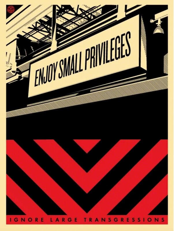 Shepard Fairey, ‘Small Privileges’, 2011, Print, Screenprint, Art for ACLU Benefit Auction