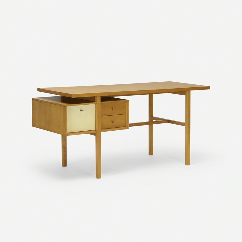 Milo Baughman, ‘desk’, c. 1950, Design/Decorative Art, Birch, lacquered wood, brass, Rago/Wright/LAMA/Toomey & Co.