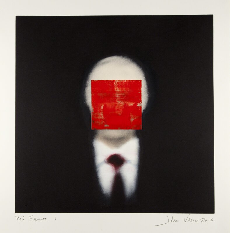 John Keane, ‘Red Square 1’, 2016, Print, Monotype, mixed media, Flowers