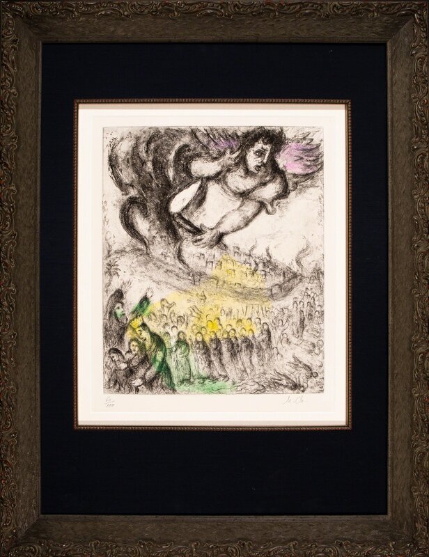 Marc Chagall, ‘Prise de Jérusalem, from La Bible’, 1958, Print, Etching with handcoloring on Arches paper, Heritage Auctions