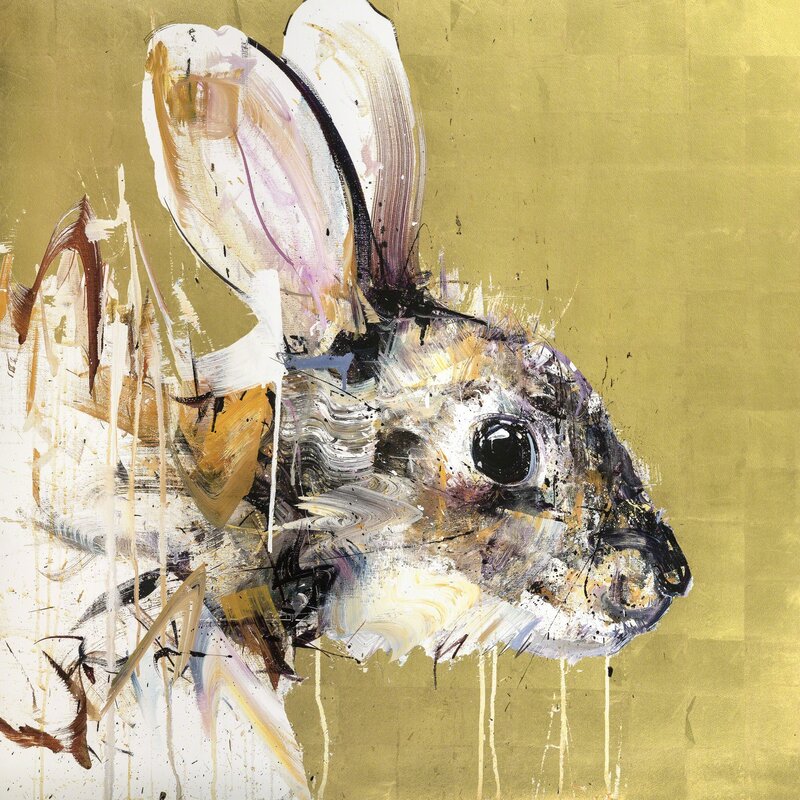 Dave White, ‘Rabbit’, 2016, Print, Serigraph on gold leaf, Visions West Contemporary