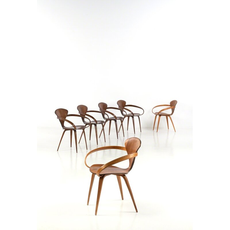Norman Cherner, ‘Set of six chairs’, 1950, Design/Decorative Art, Contreplaqué moulé, PIASA