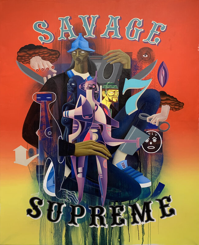 Doze Green, ‘Savage Supreme’, 2019, Painting, Acrylic on Canvas, BEYOND THE STREETS