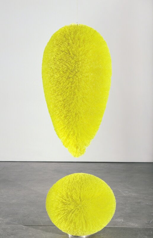 Richard Artschwager, ‘Exclamation Point (Chartreuse)’, 2008, Sculpture, Plastic bristles on a 
mahogany core painted with latex, Hammer Museum 
