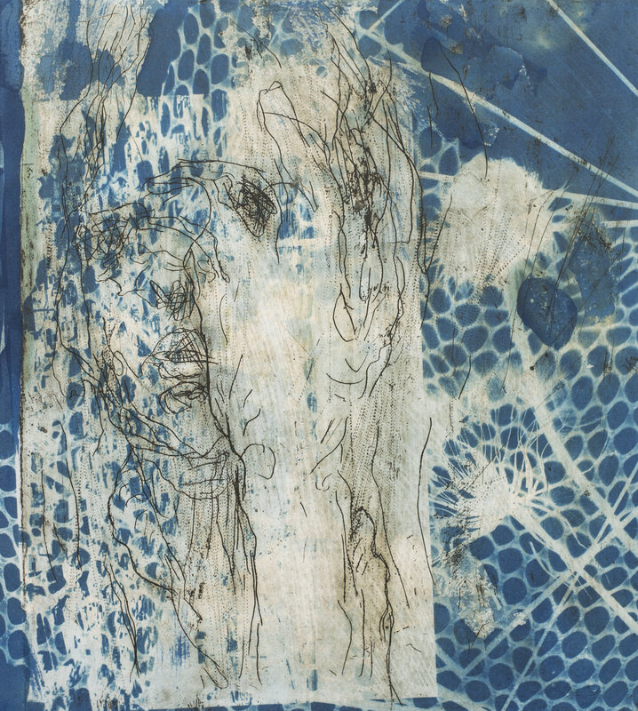Shada Safadi, ‘Untitled’, 2020, Print, Cyanotype print & etching, Zawyeh Gallery