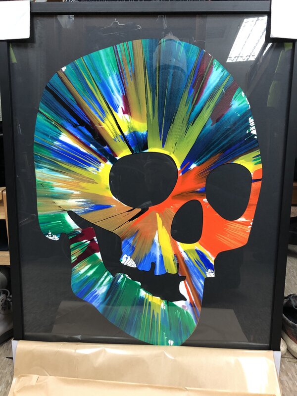 Damien Hirst, ‘Skull Spin Painting’, 2009, Painting, Acrylic on paper, Artsy x Capsule Auctions