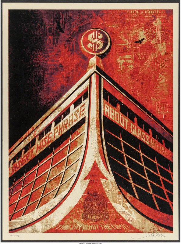 Shepard Fairey, ‘Glass House Canvas’, 2010, Print, Screenprint in colors, Heritage Auctions