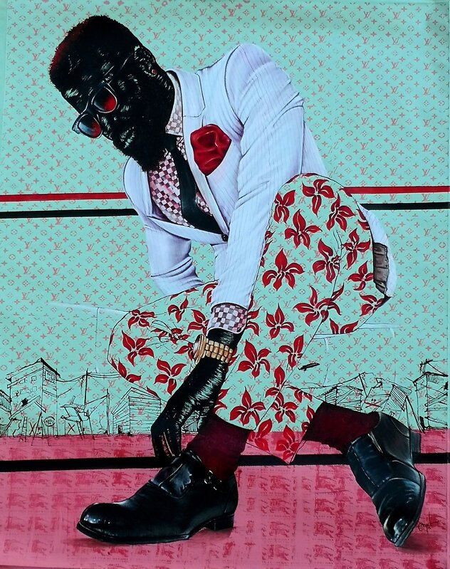 Anjel, ‘Weston’, 2018, Painting, Acrylic & posca on canvas, OOA GALLERY (Out of Africa Gallery)