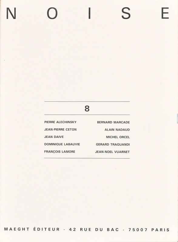 Pierre Alechinsky, ‘Noise 8’, 1988, Print, Set comprising 5 lithographs of Alechinsky, 4 of Dominique Labauvie, 3 of François Lamore, 3 of Gérard Traquandi, Millon Belgium