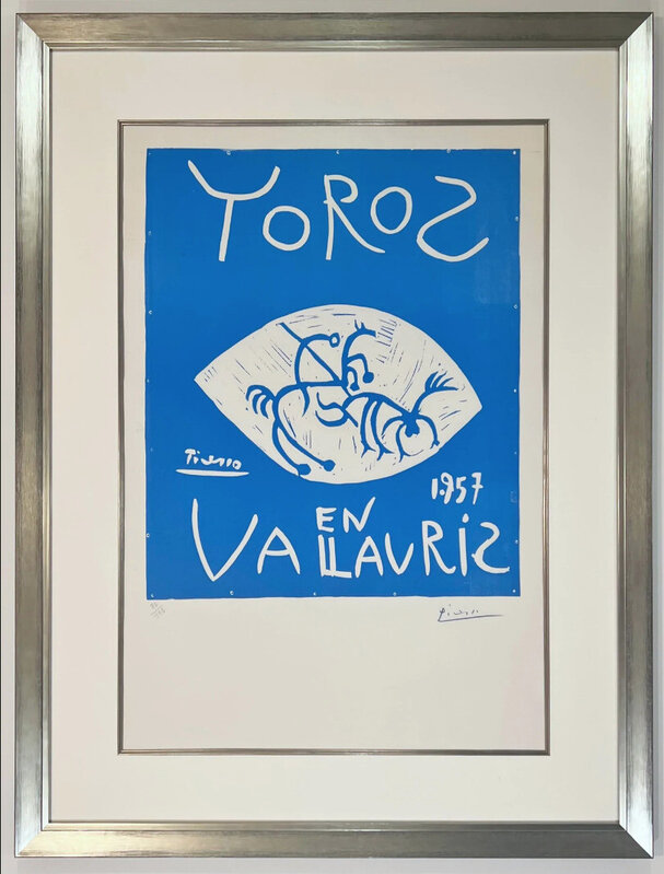 Pablo Picasso, ‘Toros in Vallauris 1957’, 1957, Print, Linocut in colors, Georgetown Frame Shoppe
